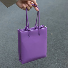 Soft Leather Women Shoulder Bag Top Handle Handbag Solid Phone Purse Small Totes