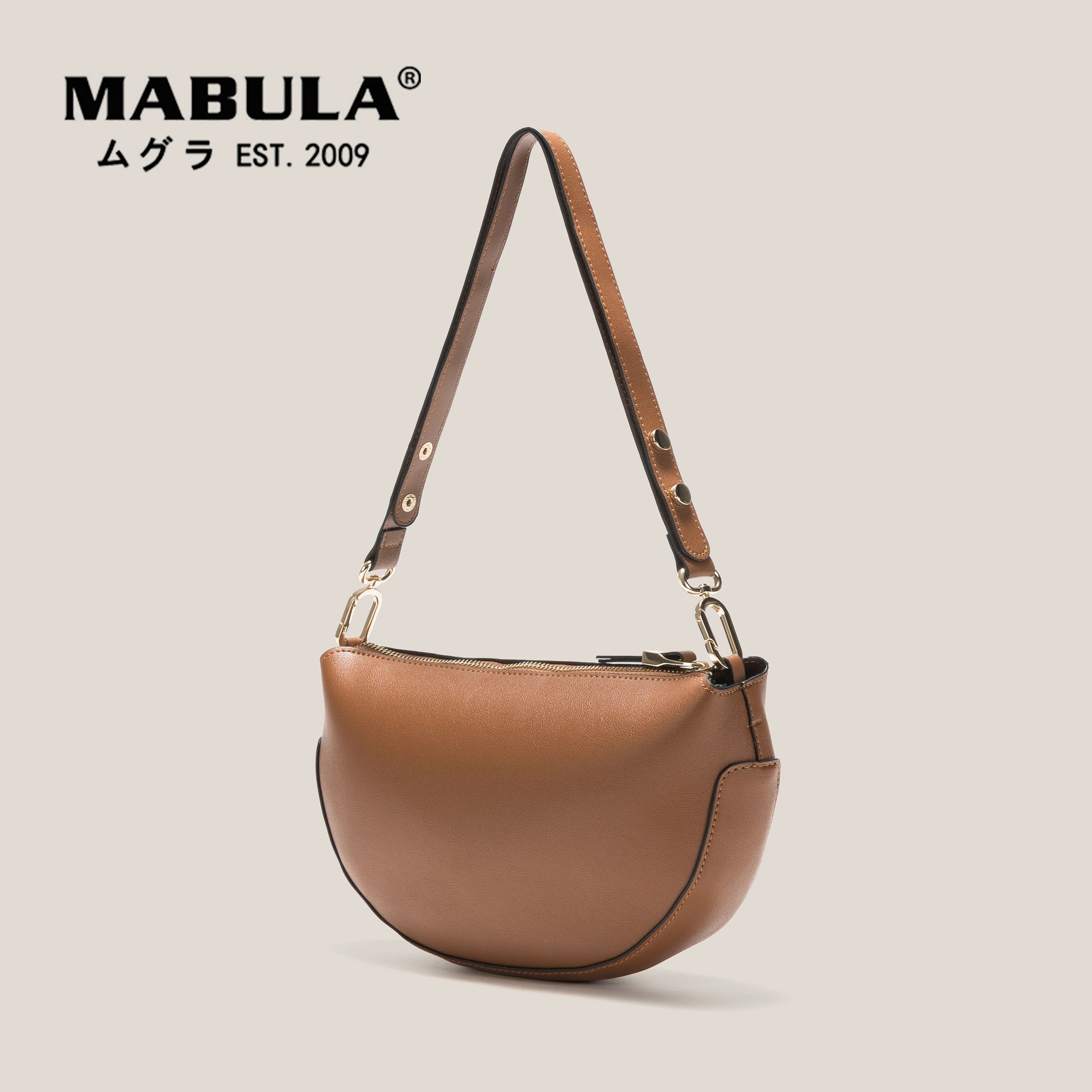 Half Moon Small Tote Bag PU Leather Women Shoulder Purse