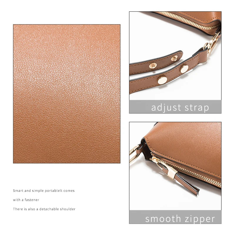 Half Moon Small Tote Bag PU Leather Women Shoulder Purse