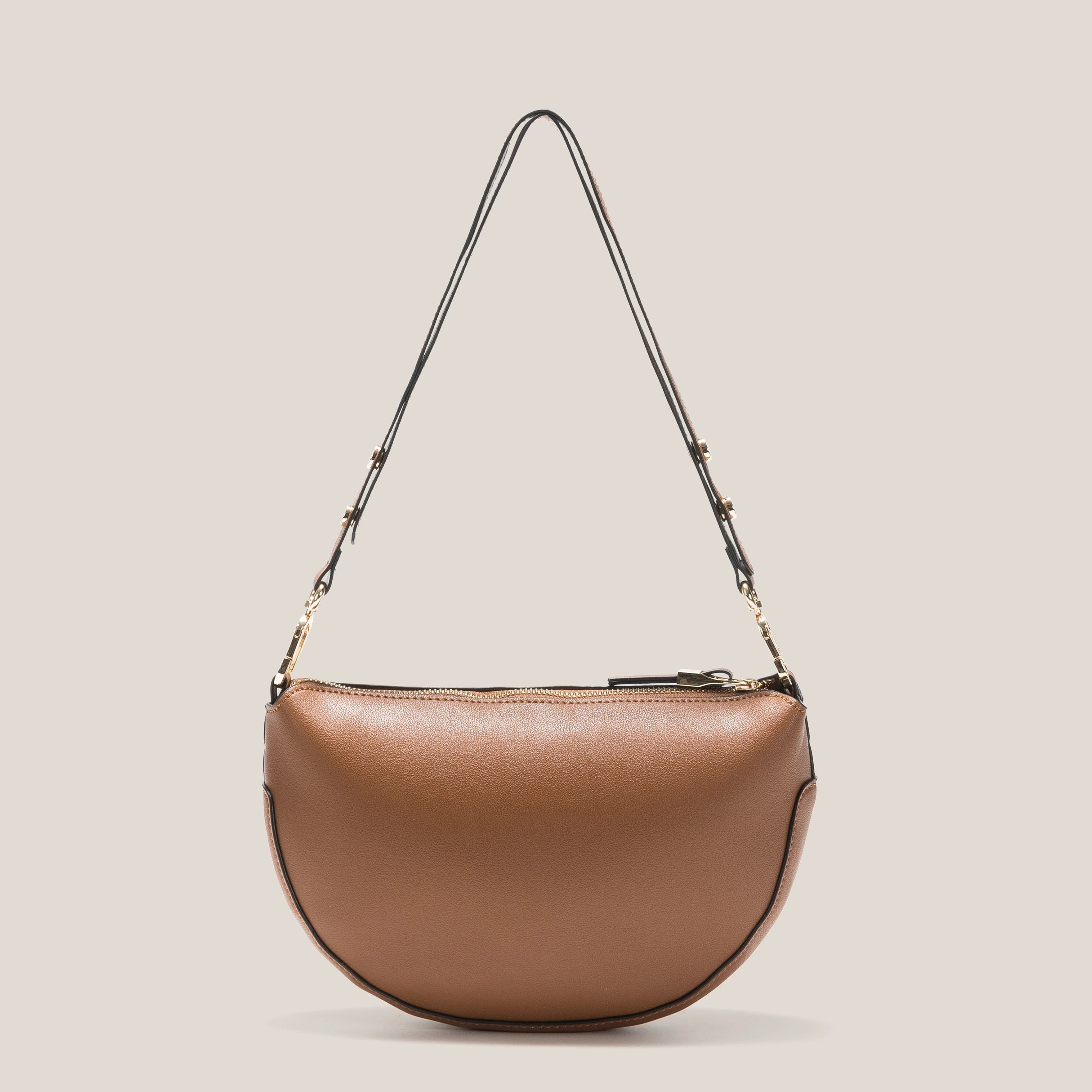 Half Moon Small Tote Bag PU Leather Women Shoulder Purse