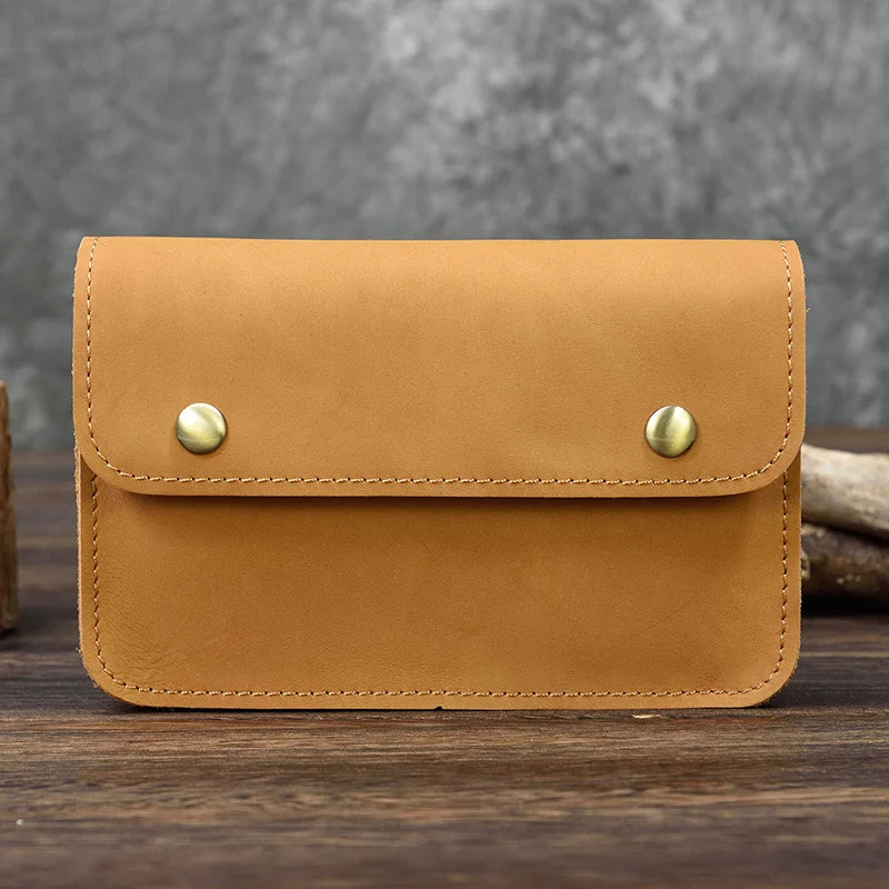 Vintage Leather Clutch Bag Hand Wallet Retro Style Purse Dual Use