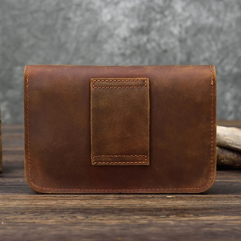 Vintage Leather Clutch Bag Hand Wallet Retro Style Purse Dual Use