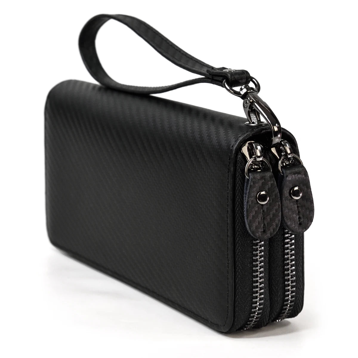 MAHEU Leather Long Purse Clutch Double Zip Wallet Men Women