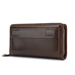 Business Style Leather Clutch Wallet Men Hand Purse