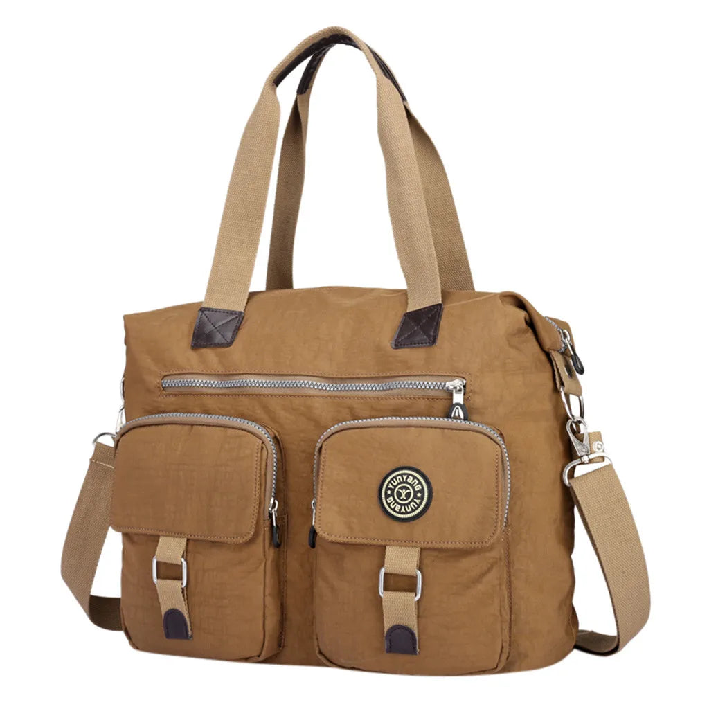 Women's Multi-pockets Shoulder Bag Portable Outdoor Travel Zipper Handbag