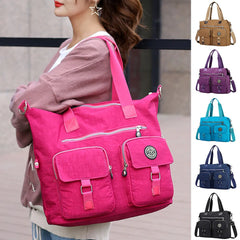 Women's Multi-pockets Shoulder Bag Portable Outdoor Travel Zipper Handbag
