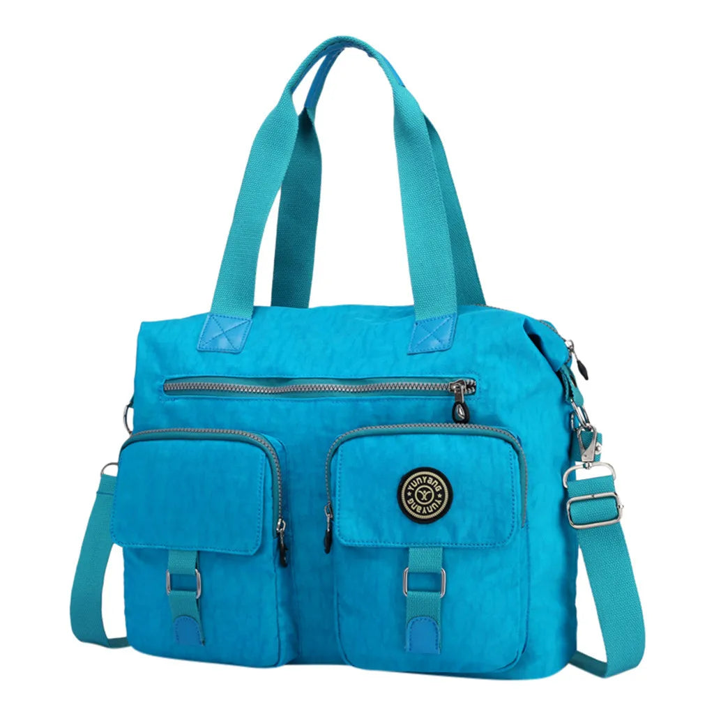 Women's Multi-pockets Shoulder Bag Portable Outdoor Travel Zipper Handbag