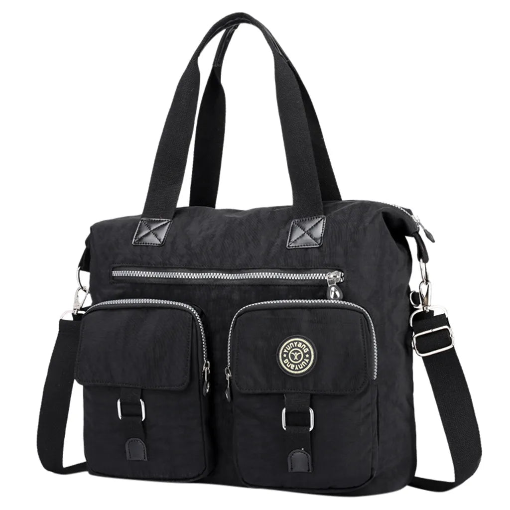 Women's Multi-pockets Shoulder Bag Portable Outdoor Travel Zipper Handbag