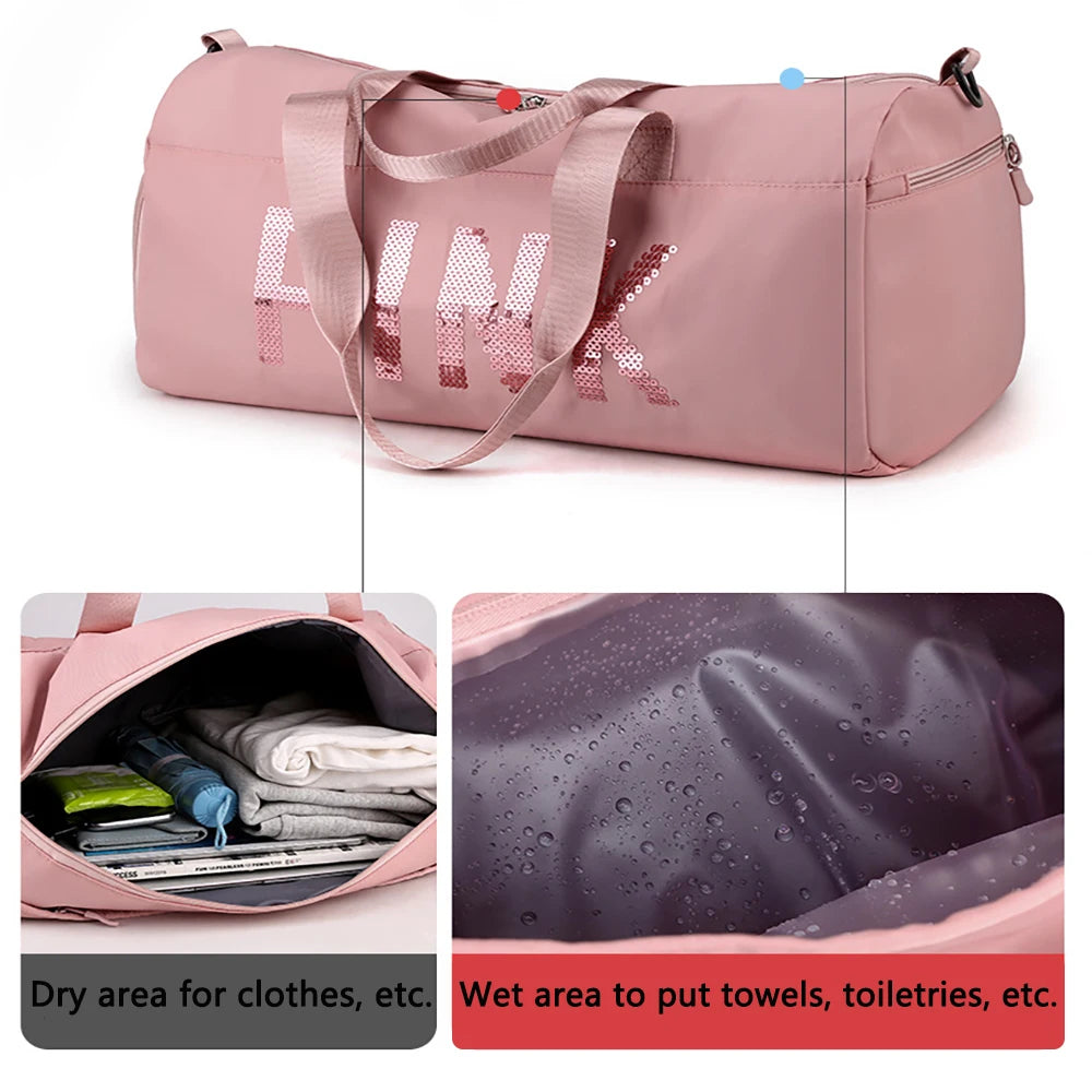 Large Capacity Travel Bag Dry Wet Separation Exercise Female Yoga Bag