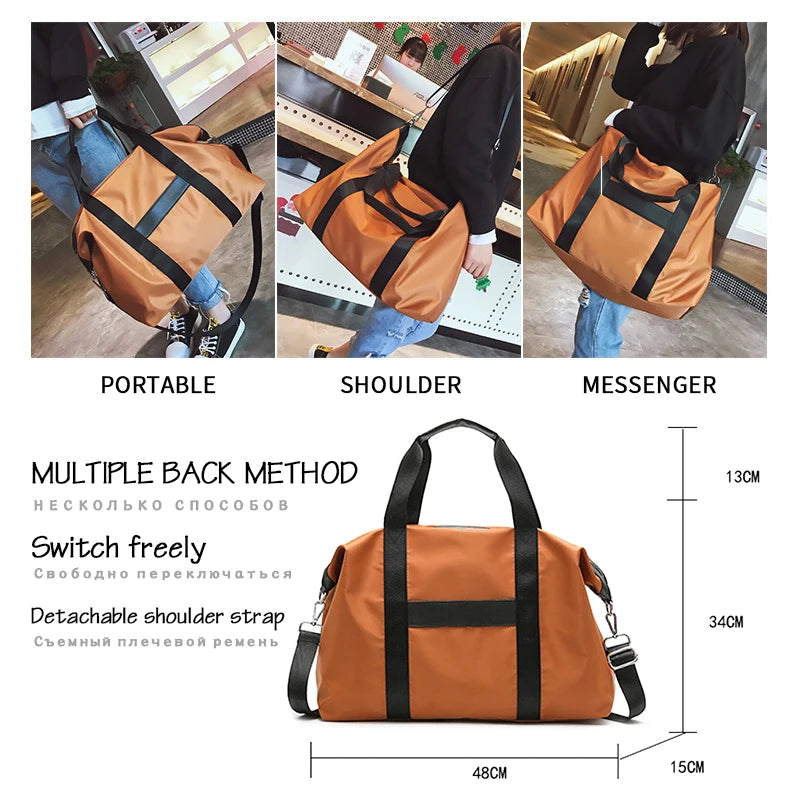 Waterproof Nylon Travel Bags Duffel Tote Weekend