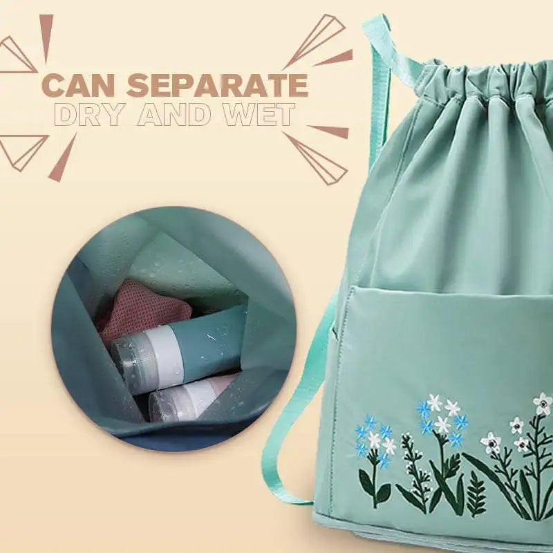 Women's Drawstring Backpack Multifunction Portable