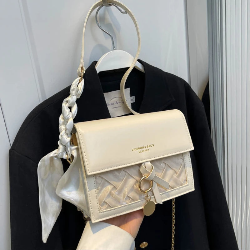 MBTI Winter Casual PU Leather Shoulder Bag for Women