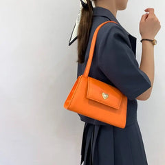 MBTI Women Vintage Shoulder Bag Solid Style Casual All-match Square Handbag
