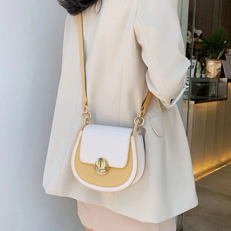 MBTI Women's Circular Shoulder Bag Solid Candy Casual Satchel Purse