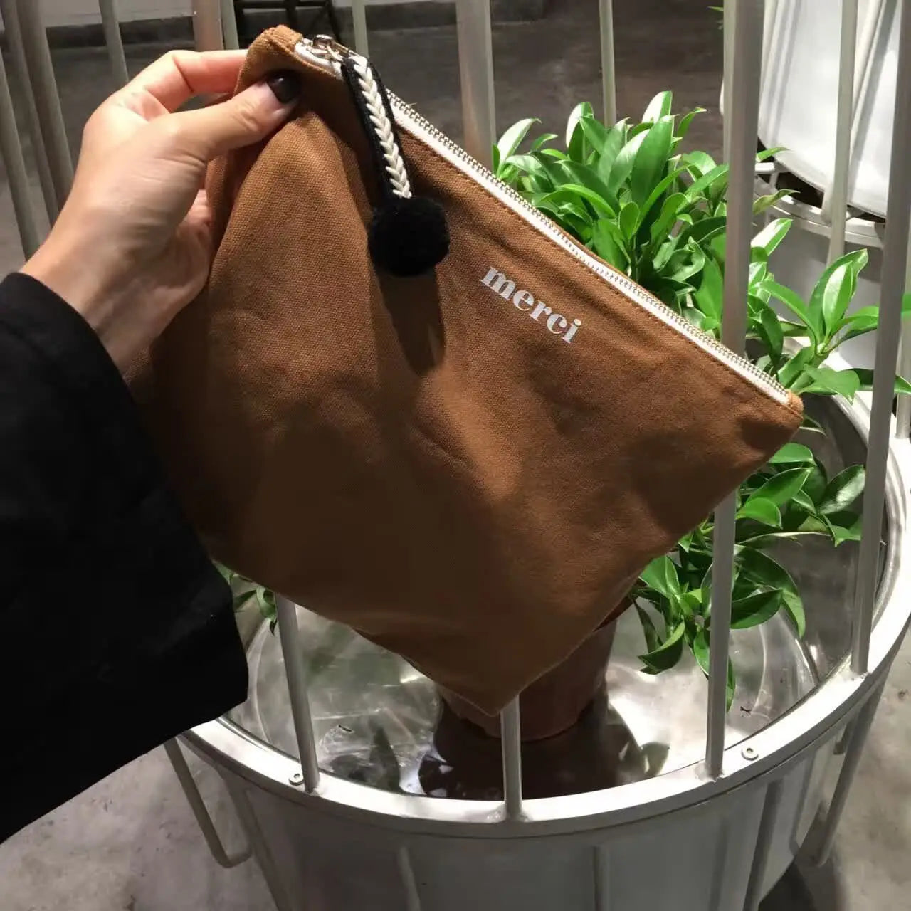 Canvas Purse Bags Women Clutch Large Capacity Hand Bag