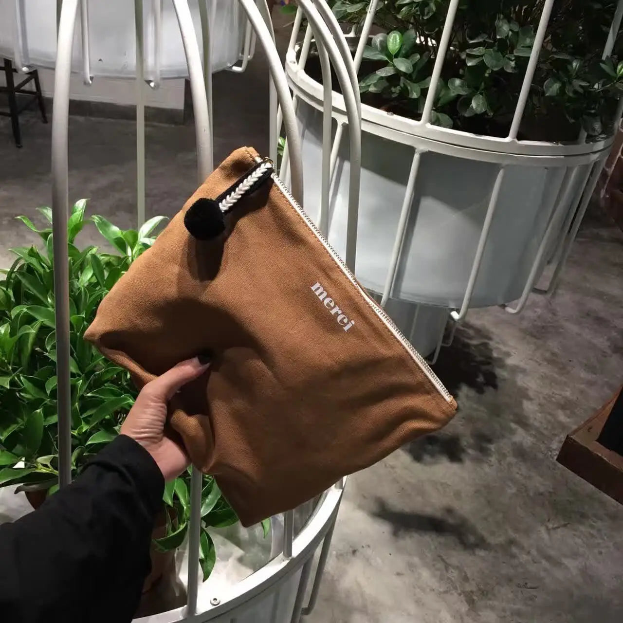 Canvas Purse Bags Women Clutch Large Capacity Hand Bag