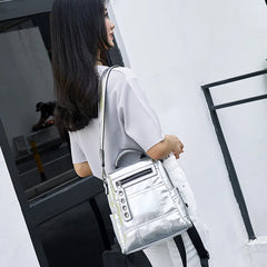 Glitter Backpack Women Shoulder Bag Teenage Girls School Bag