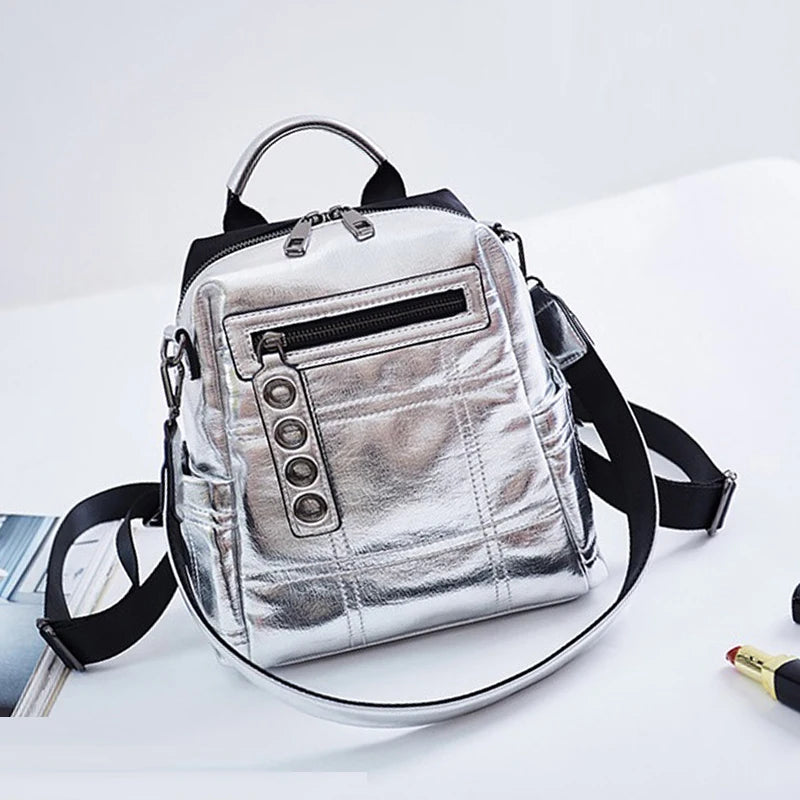 Glitter Backpack Women Shoulder Bag Teenage Girls School Bag