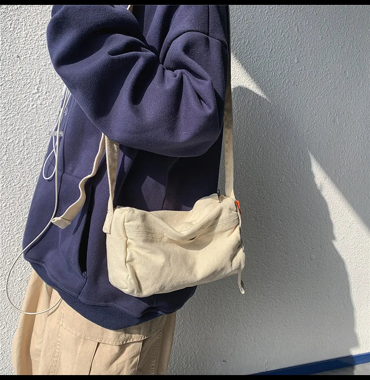 Vintage Canvas Shoulder Bag Crossbody Handbag
