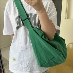Vintage Canvas Shoulder Handbag Large Capacity Crossbody Bag