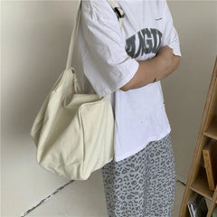 Vintage Canvas Shoulder Handbag Large Capacity Crossbody Bag