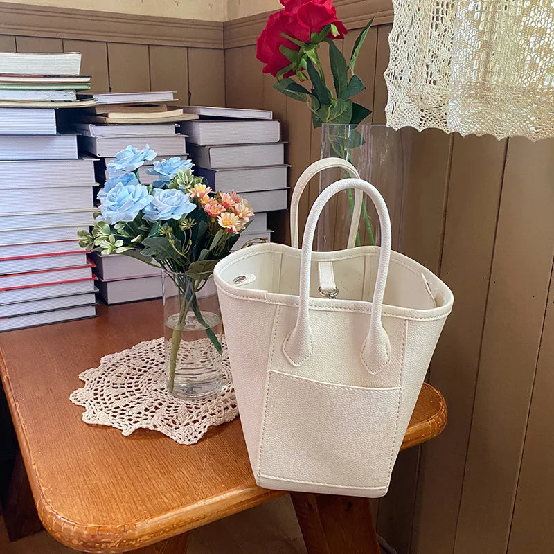 Women Shoulder Bag Large Capacity Tote Handbags Wide Strap Top-Handle Bags