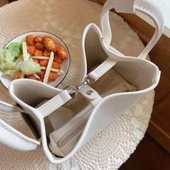 Women Shoulder Bag Large Capacity Tote Handbags Wide Strap Top-Handle Bags