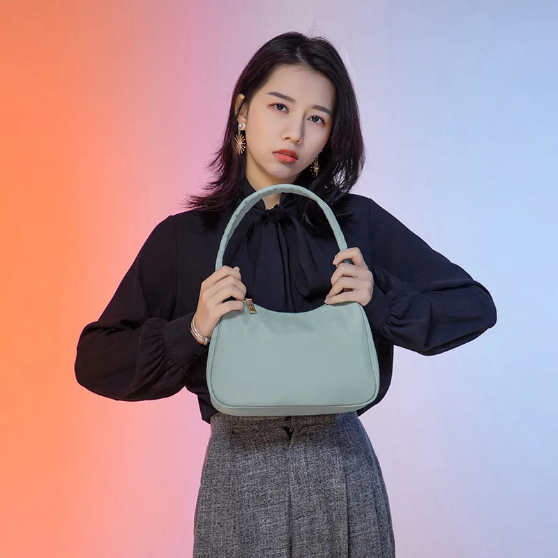 Women Handbag Oxford Fabric Female Shoulder Bags Under Arm Bag High Ladies Purse