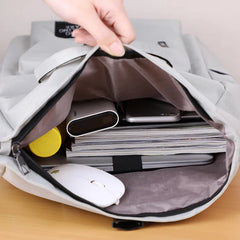 Canvas Laptop Backpack with USB Charging Port for Women