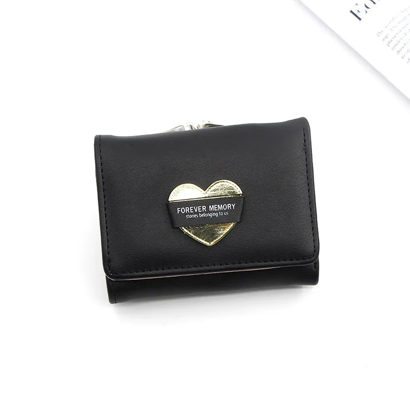 Short Wallets Multi-card Slot Large Capacity Bi-fold Wallet Grey Green Purse