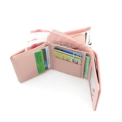 Short Wallets Multi-card Slot Large Capacity Bi-fold Wallet Grey Green Purse