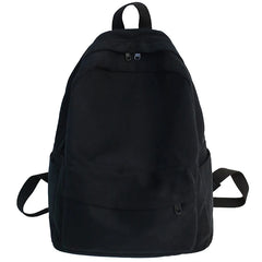 Large Capacity School Backpack Solid Cotton Canvas Schoolbag Teenage Girl Bookba