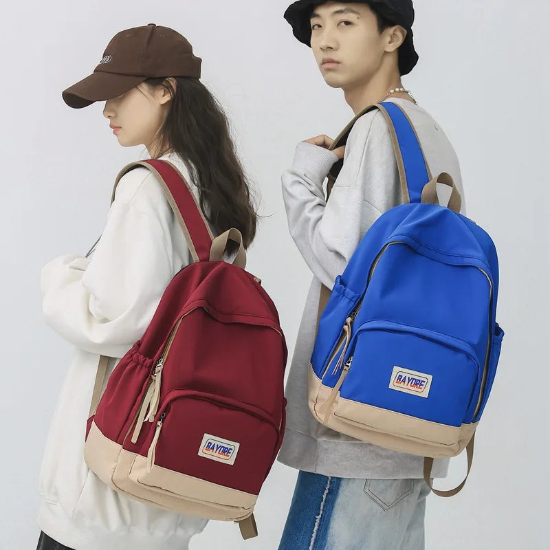 Teenagers Couple School Bags Nylon Anti-Theft Backpack Rucksack