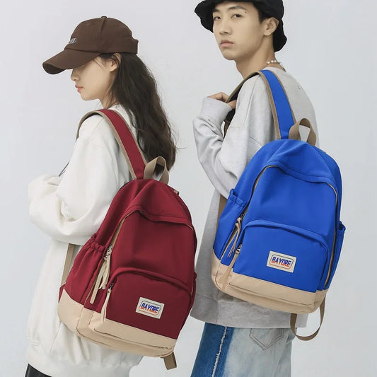 Teenagers Couple School Bags Nylon Anti-Theft Backpack Rucksack