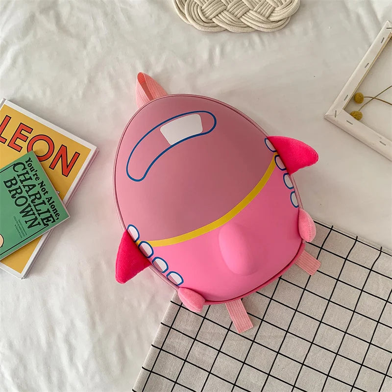 Cartoon Kindergarten Small Plane Backpack Eggshell Bag
