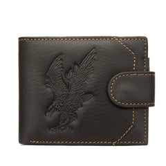 Men's Leather Bifold Wallet w/ Coin Pocket