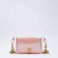 Macaron Chain Shoulder Bag Transparent Female Bag Small Fresh Lady Bag
