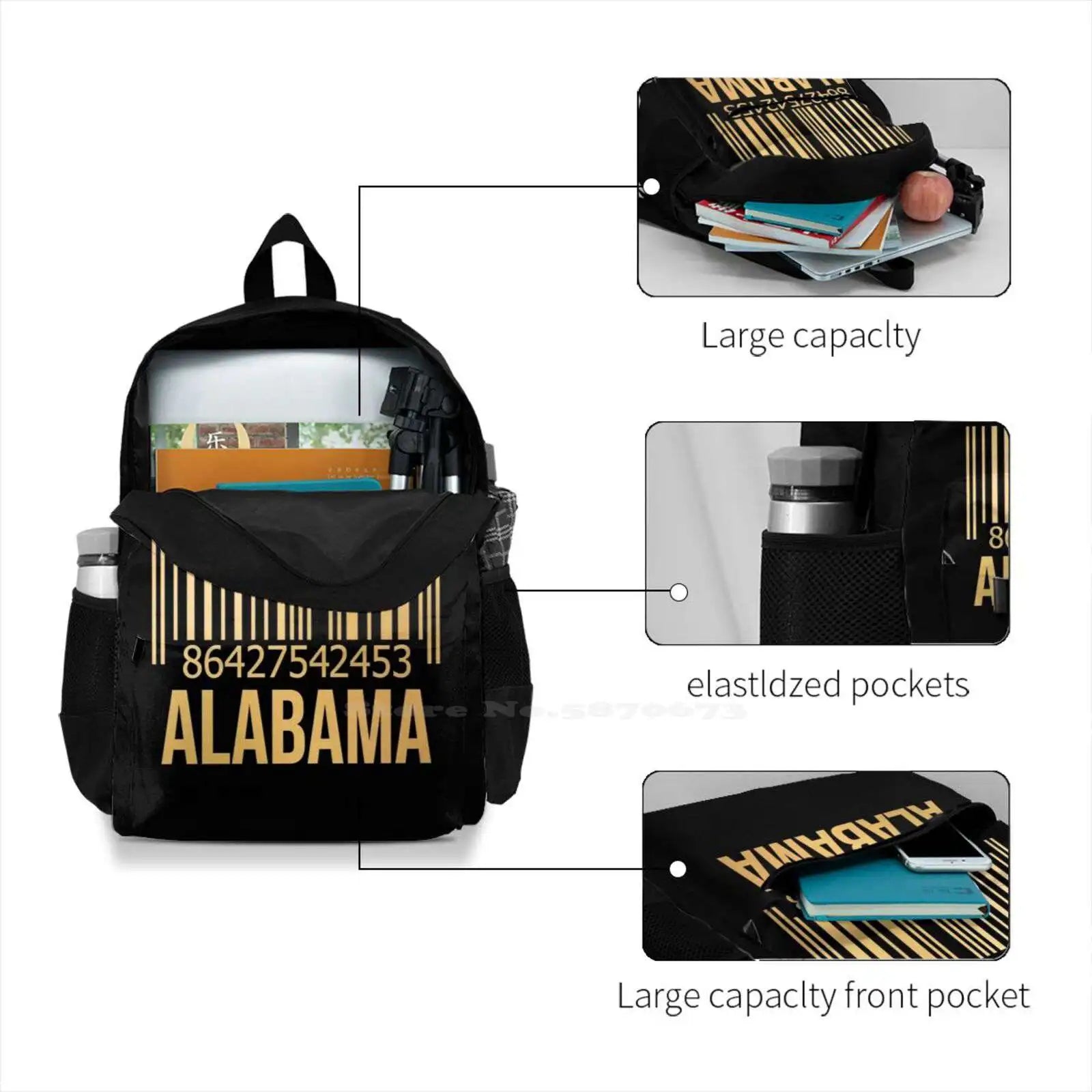 State Flag Map Travel Pride Backpack