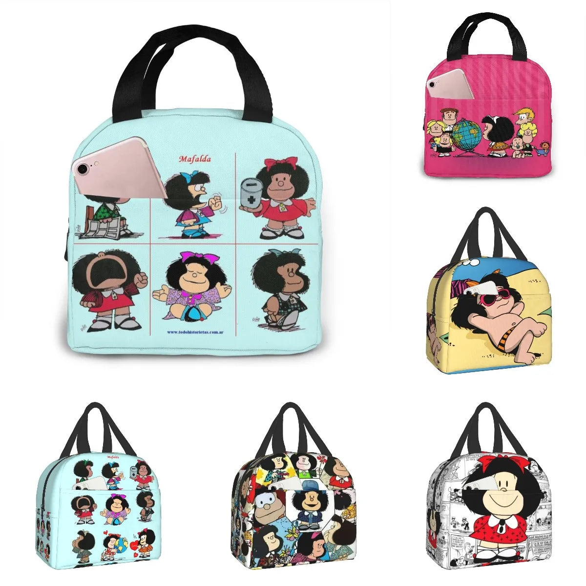 Mafalda Lunch Bag Insulation Waterproof Picnic Cooler Bag