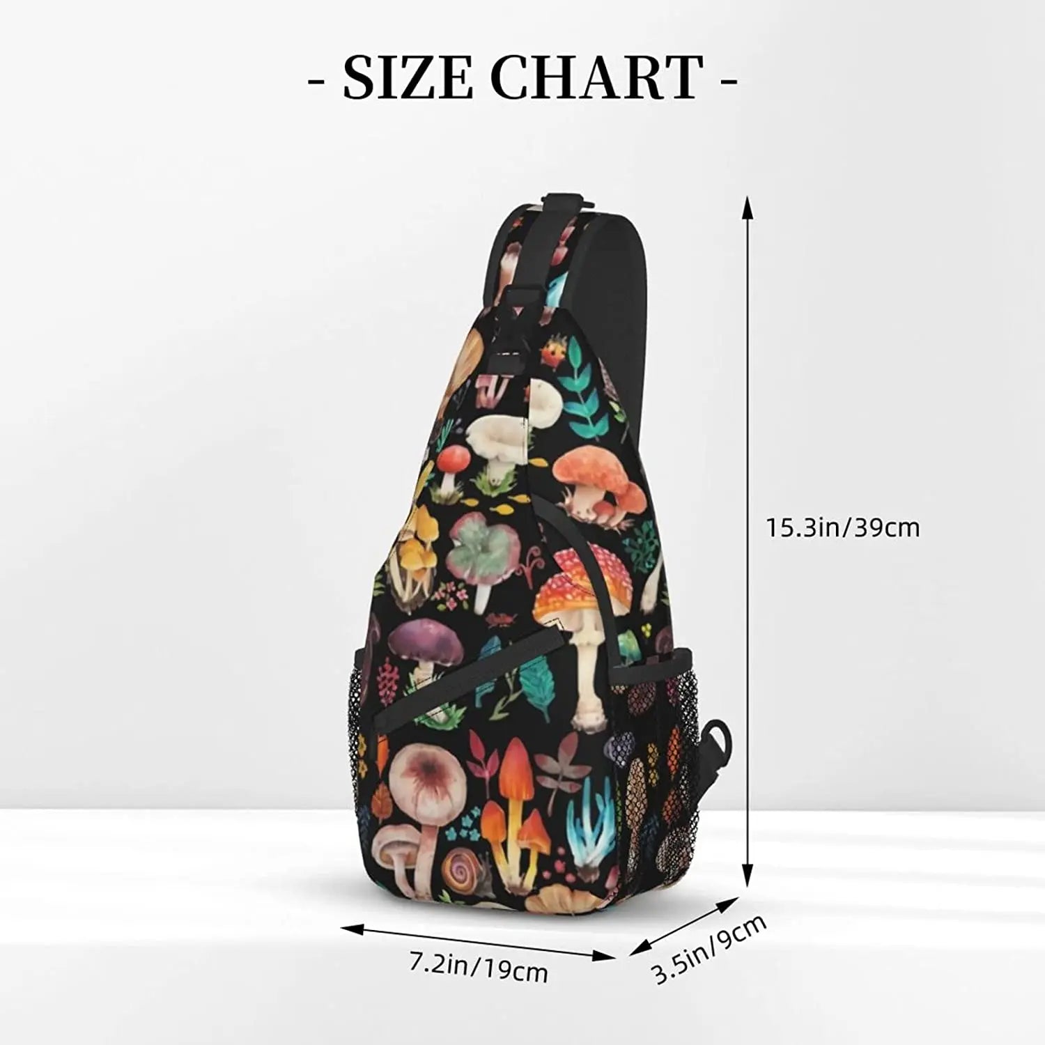 Magic Wild Mushroom Shrooms Sling Bag Crossbody Shoulder Travel Backpack