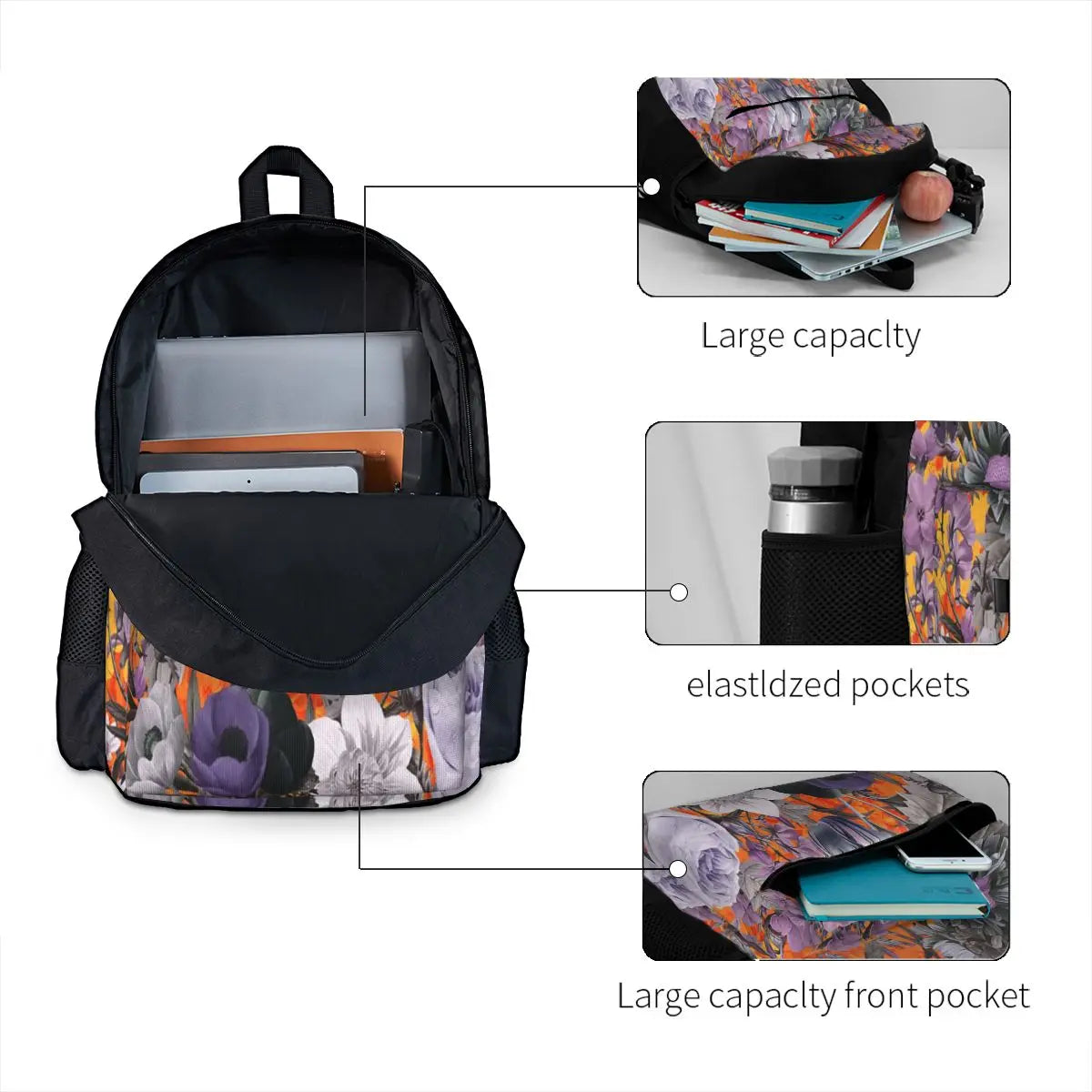 Magical Garden Ix Backpacks Men's Women's Retro Bag Backpack For Girls