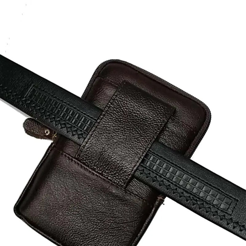 Designer Leather Waist Bag Men Fanny Pack Bum Bag Belt Bag Money Phone Purse