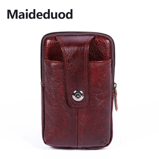 Designer Leather Waist Bag Men Fanny Pack Bum Bag Belt Bag Money Phone Purse