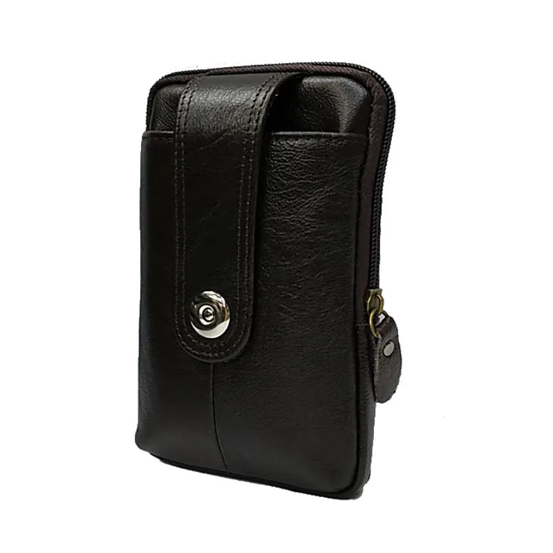 Designer Leather Waist Bag Men Fanny Pack Bum Bag Belt Bag Money Phone Purse