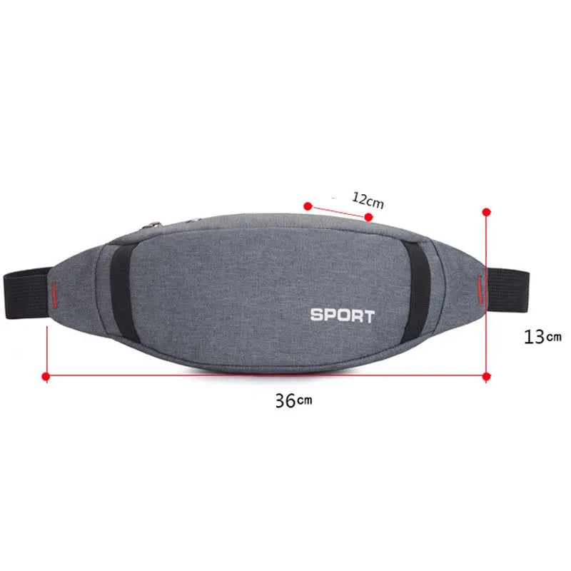 Canvas Waist Pack Bag Shoulder Fanny Pack Belt Bag Pouch