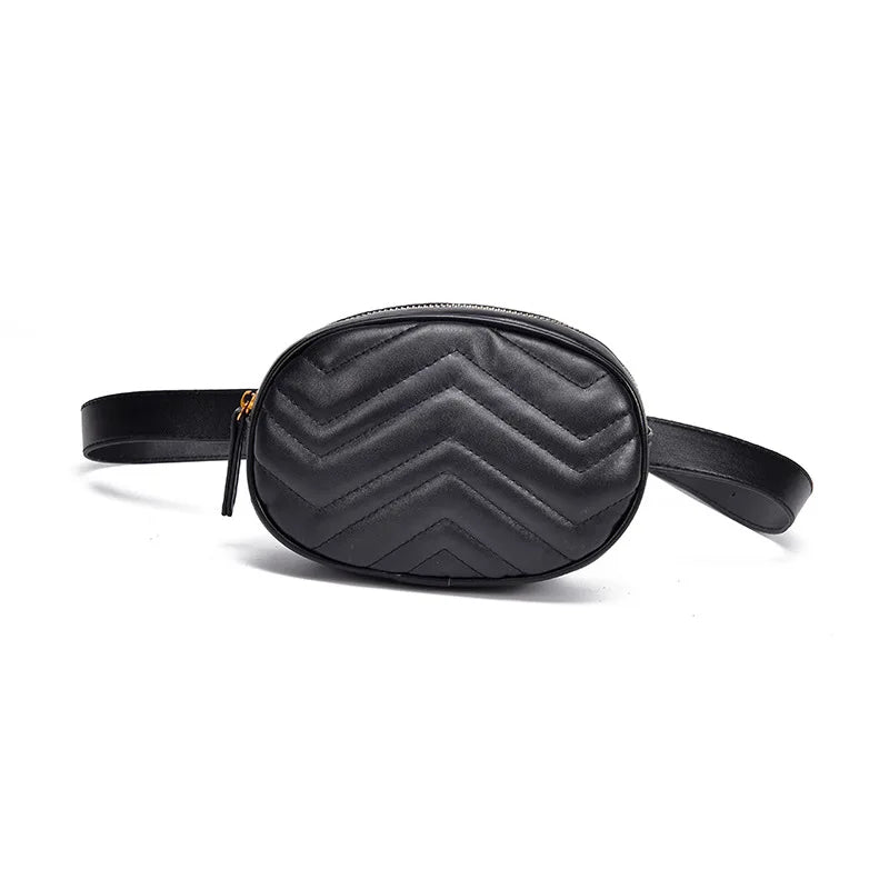 Women Waist Fanny Pack Belt Bag Leather Chest Handbag 5 Colors