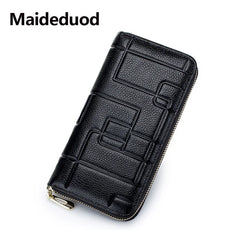 Women's Long Zipper Wallet Leather Handbag