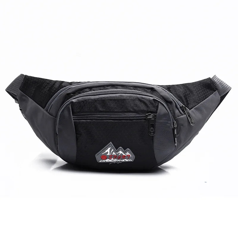 Nylon Waterproof Waist Bag with Multi-Pockets