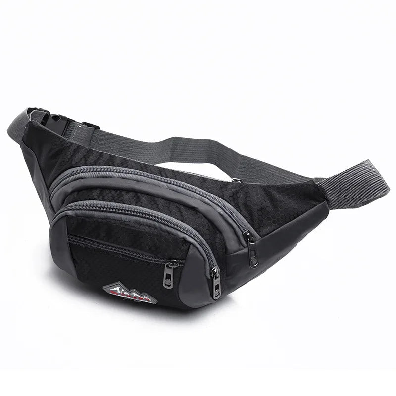 Nylon Waterproof Waist Bag with Multi-Pockets