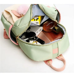 Fabre Woman Mini Oxford Backpack Lady Campus Style Double Back Bag